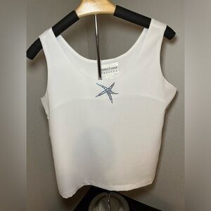 Brenda Goode Petites Vintage White Tank Top Size Small